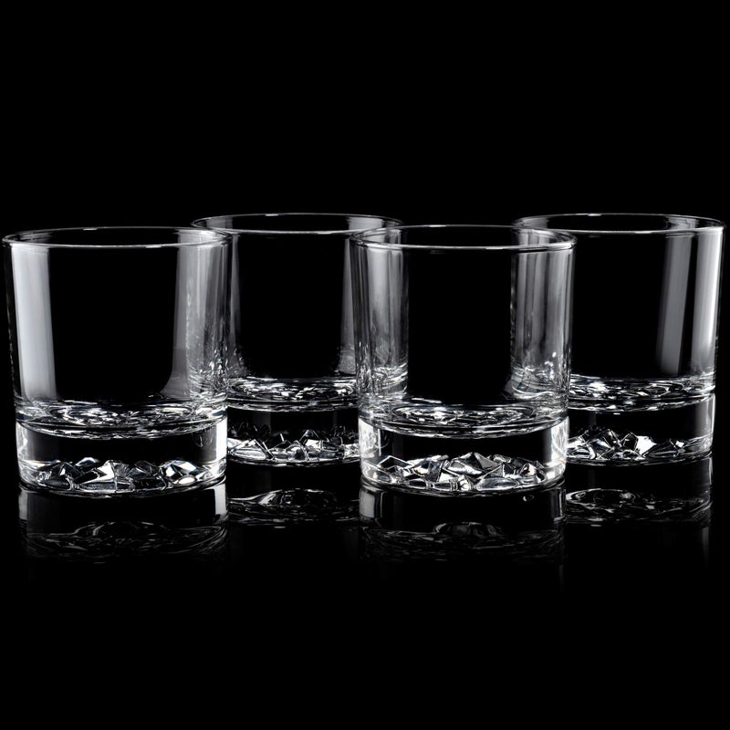 Obsidian Glassware Whiskey Glass Set of 4 with Brilliant Mountain Imprint. Perfect for Whiskey, Bourbon, Scotch and Cocktails. Classic Design with a Modern Touch. Best Large 11.5 Ounce Premium Tumblers. - Image 5
